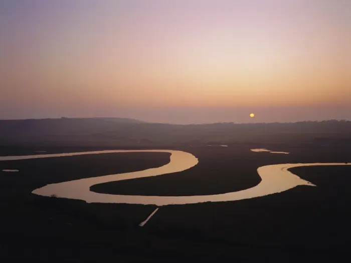 Framed Print : River Cuckmere Sunset Print Framed Print : River Cuckmere Sunset Print