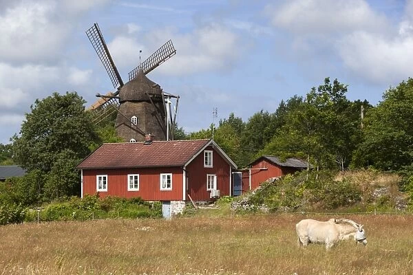 Sunvara Kvarn windmill, Sunvara, near Varobacka, Halland, Southwest Sweden, Sweden