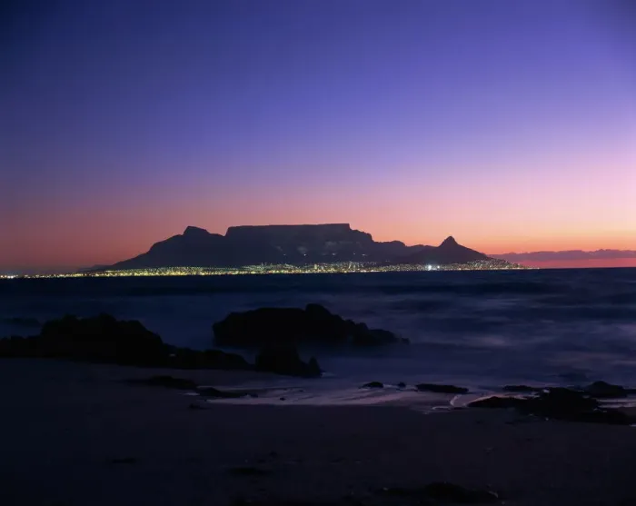 Framed Print : Table Mountain Dusk Print Framed Print : Table Mountain Dusk Print