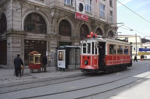 Taksim Tunnel Tram at Tunnel Square, Istanbul, Turkey, Europe