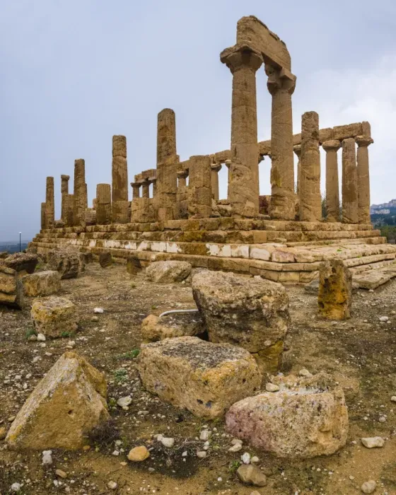 Framed Print : Print of the Temple of Juno at Agrigento, Sicily Framed Print : Print of the Temple of Juno at Agrigento, Sicily