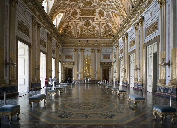 Throne room, Royal Palace, Caserta, Campania, Italy, Europe
