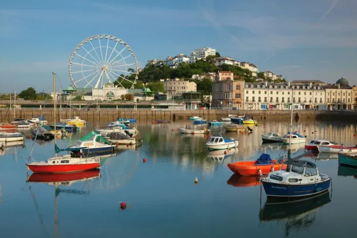 Framed Print : Torquay Harbour Print, Devon, England Framed Print : Torquay Harbour Print, Devon, England
