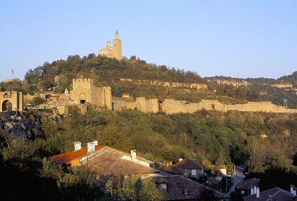 Tsarevets fortress dominated by Patriarchal Complex, Tsarevets Hill, Veliko Tarnovo