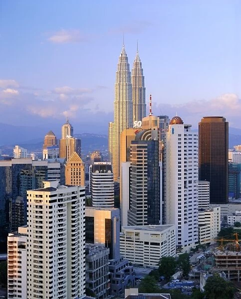 The twin towers of the Petronas Building
