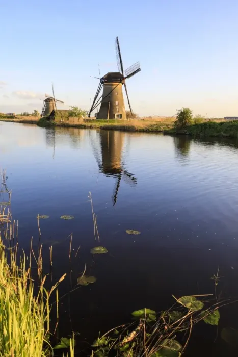 Framed Print : Typical Windmills Print, Kinderdijk Canal Reflection Framed Print : Typical Windmills Print, Kinderdijk Canal Reflection