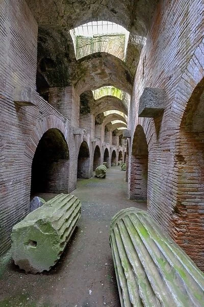 The Underground of the Flavian Amphitheater, the third largest Roman amphitheater in Italy