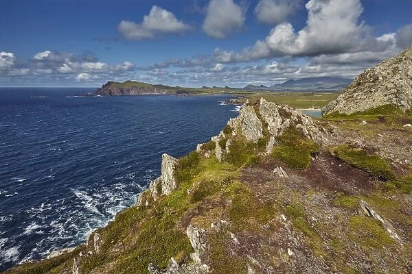A view from Clogher Head towards Sybil Point, at the western end of the Dingle Peninsula