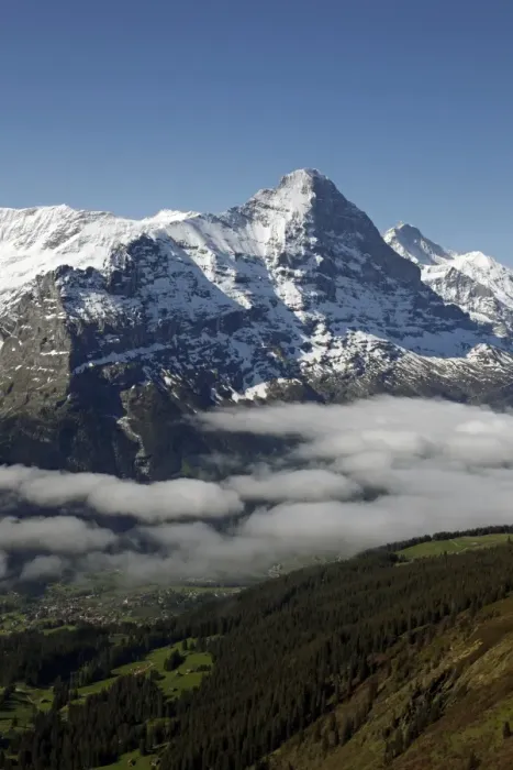 Framed Print : View from Grindelwald-First Print, Bernese Alps with Eiger Framed Print : View from Grindelwald-First Print, Bernese Alps with Eiger