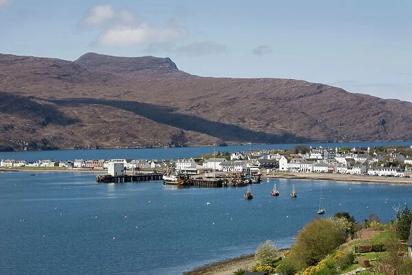 View into harbour, Loch Broom, Ullapool, Wester Ross, Ross and Cromarty