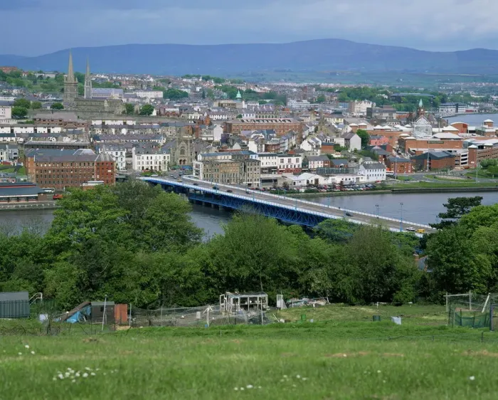 Framed Print : Print of Londonderry View, Northern Ireland Framed Print : Print of Londonderry View, Northern Ireland