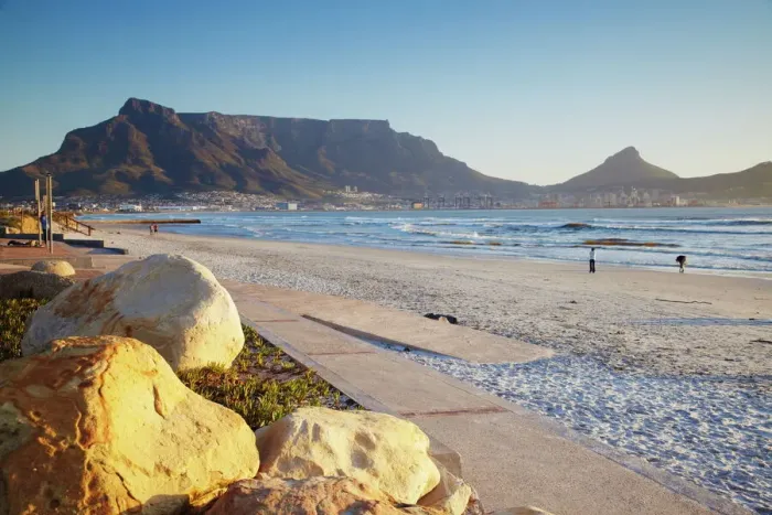 Framed Print : Table Mountain Print from Milnerton Beach Framed Print : Table Mountain Print from Milnerton Beach