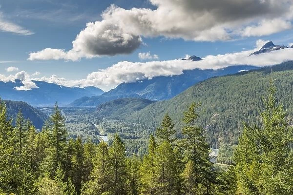 View of The Tsilxwm (Tantalus Mountain Range), British Columbia, Canada, North America
