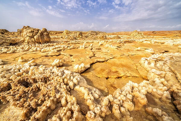 Volcanic salt rocks, Dallol, Danakil Depression, Afar Region, Ethiopia, Africa