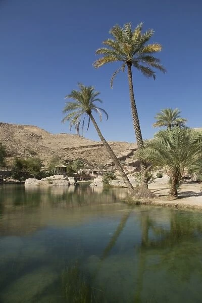 Wadi Bani Khalid, an oasis in the desert, Oman, Middle East