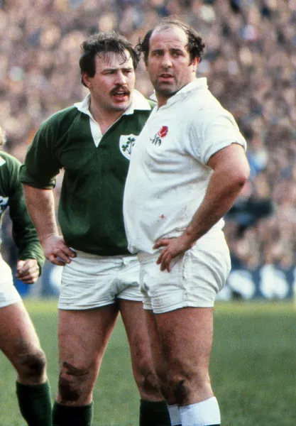 Irelands Phil Orr and Englands Colin Smart - 1981 Five Nations