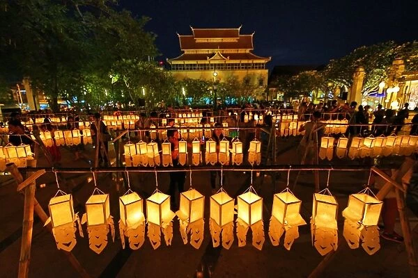 Lanterns at the Loy Krathong Festival in Chiang Mai, Thailand