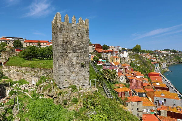 Tower and city ramparts of the Ferdinand Walls, Porto, Portugal