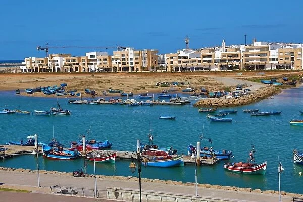View towards the Sale district of Rabat and the harbour across the Bou Regreg River