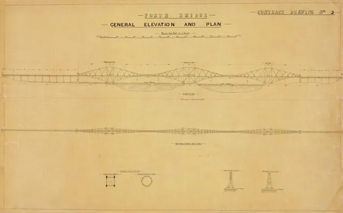 Framed Print : Forth Bridge General Elevation Print Framed Print : Forth Bridge General Elevation Print