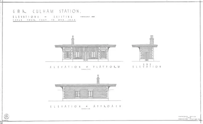 Framed Print : Culham Station Print - 1935 Elevations Framed Print : Culham Station Print - 1935 Elevations