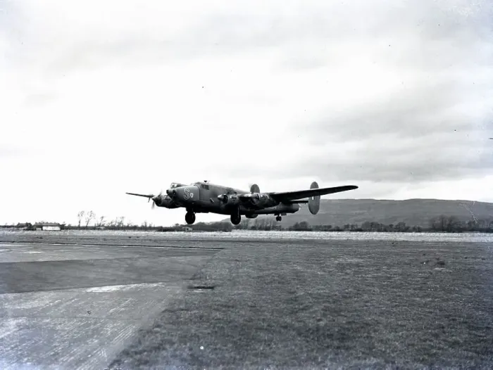 Framed Print : Hakleton 2 RAF Taking Off Print, Black and White Photo