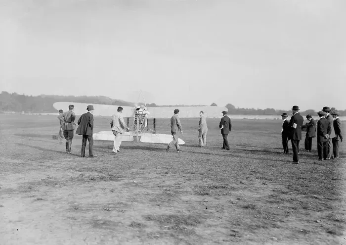 Framed Print : A Pegoud Taking Off From Brooklands Print Framed Print : A Pegoud Taking Off From Brooklands Print
