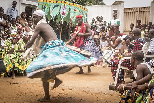 Africa, Benin, Ouidah. During a voodoo ceremony