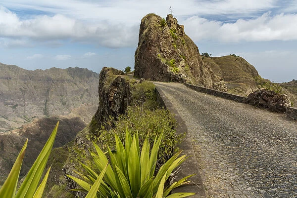 Africa, Cape Verde, Santo Antao. The old panoramic road