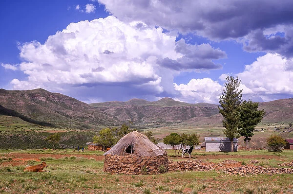 Africa, Southern Africa, Maseru District, Lesotho, hut