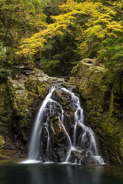 Akame Shijuhachi Waterfall in Autumn, Mie Prefecture, Japan