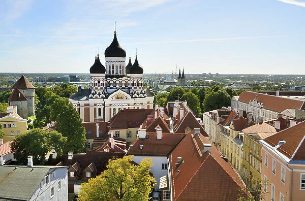 Alexander Nevsky Cathedral, dating back to the 19th century, in Toompea Hill