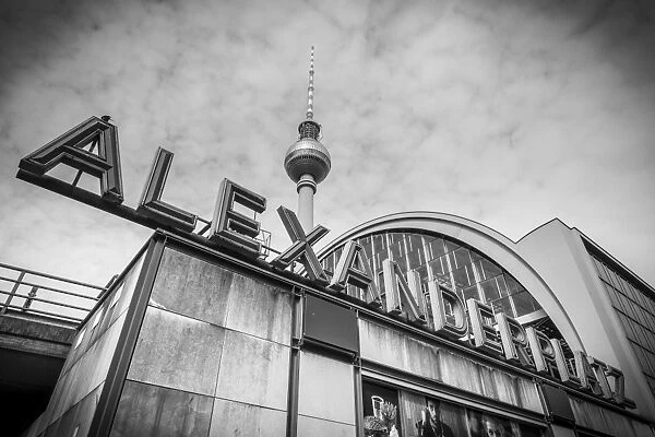 Alexanderplatz station and Fernsehturm, behind, Berlin, Germany
