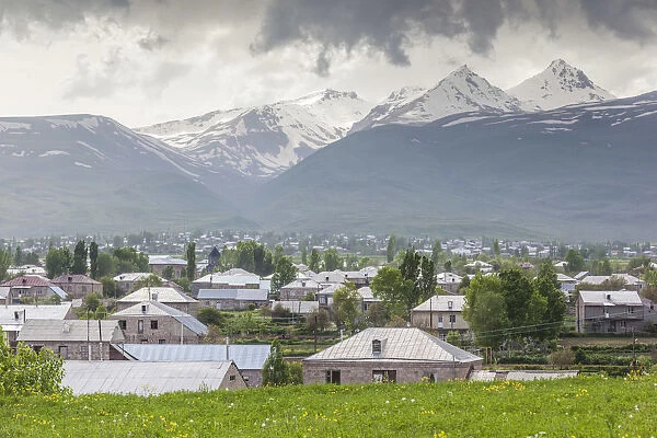 Armenia, Shenavan, village and Mt. Aragats