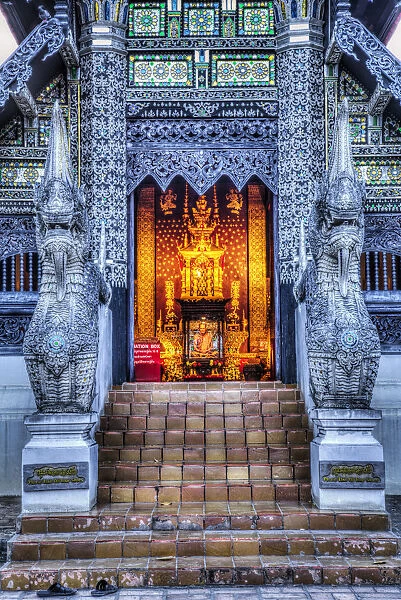 Asia, Thailand, Chiang Mai, Main bot at Wat Chedi Lawang