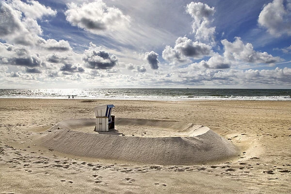 Beach chair, Sylt Island, North Frisian Islands, Schleswig Holstein, Germany