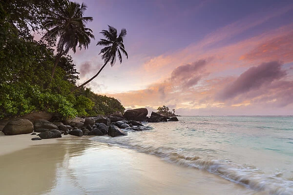 Beach at Sunrise, Mahe, Seychelles