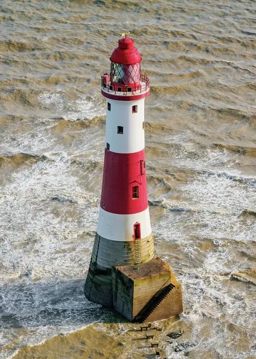 Framed Print : Beachy Head Lighthouse Print, Elevated View Framed Print : Beachy Head Lighthouse Print, Elevated View