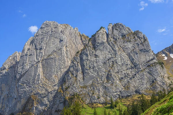 Bockmattli north face, Glarner Alps, Innerthal, Canton Schwyz, Switzerland