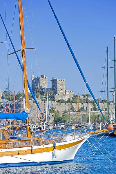 Bodrum harbour and St Peter Castle, Bodrum, Turkey