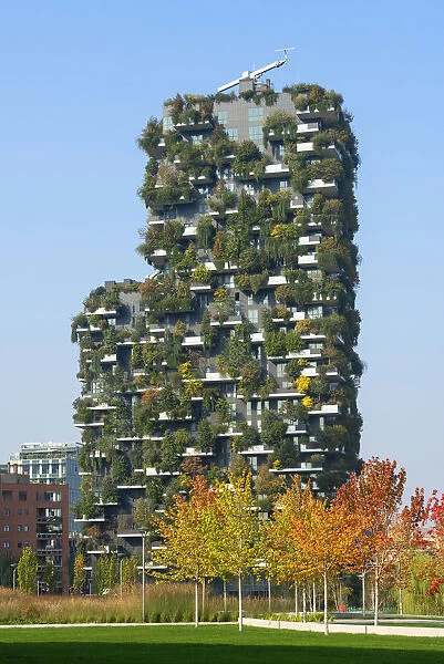 Bosco verticale building, Milan, Lombardy, Italy