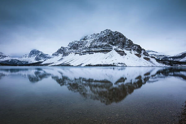 Bow lake at dawn, Banff National Park, Alberta, Canada