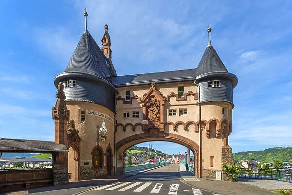 Bridge gate at Traben-Trarbach, Mosel valley, Rhineland-Palatinate, Germany