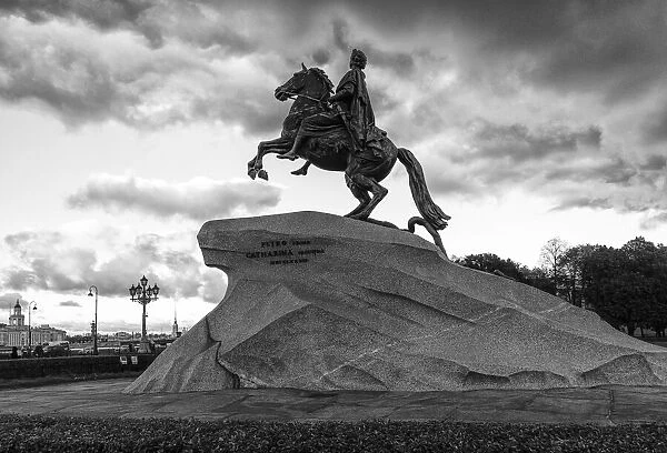 Bronze Horseman, a monument to the Peter the Great on the Senatskaia Ploshchad