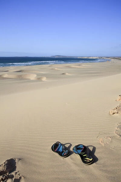 Cape Verde, Boavista, Chaves Beach (Praia de Chaves), sand dunes