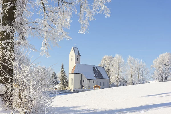 Church St. Martin Zell, Zell, Toezer Land, Upper Bavaria, Alps, Isarwinkel, Upper Bavaria