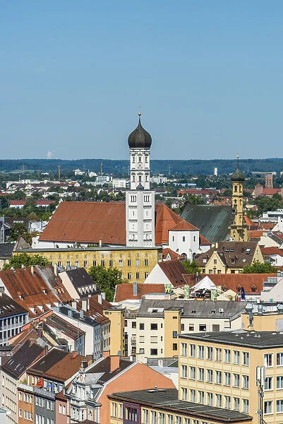 City skyline, Augsburg, Bavaria, Germany