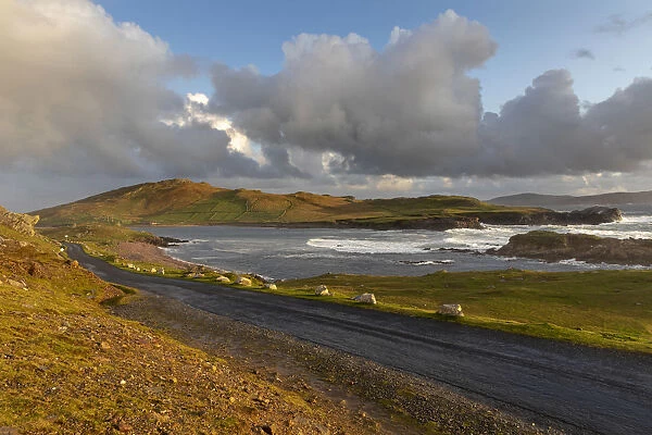 Coastal road in Western Achill Island, Achill Island, County Mayo, Connacht province