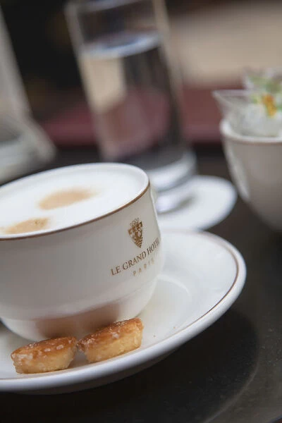 Coffee in the Grand Hotel (Paris Le Grand), Rue Scribe, Paris, France
