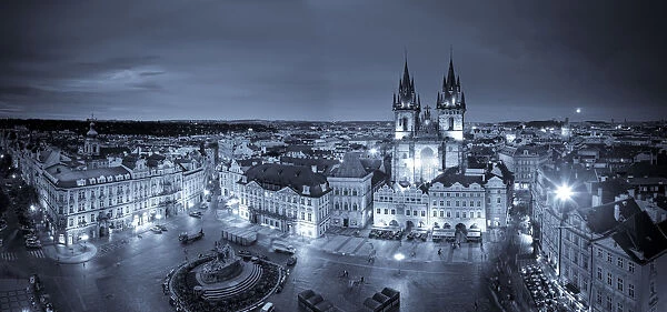 Czech Republic, Prague, Stare Mesto (Old Town), Old Town Square and Church of our